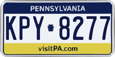 PA license plate KPY8277