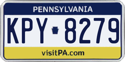 PA license plate KPY8279