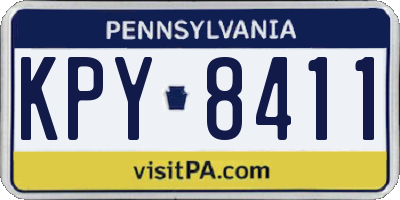 PA license plate KPY8411