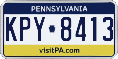 PA license plate KPY8413