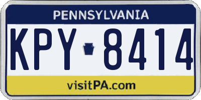 PA license plate KPY8414