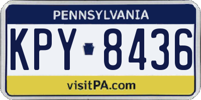 PA license plate KPY8436