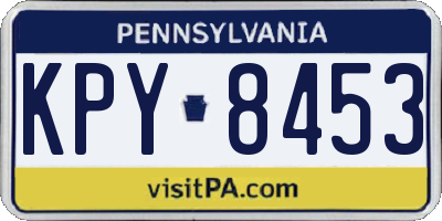 PA license plate KPY8453