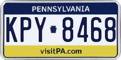 PA license plate KPY8468