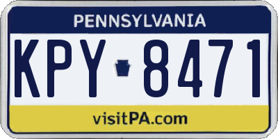 PA license plate KPY8471