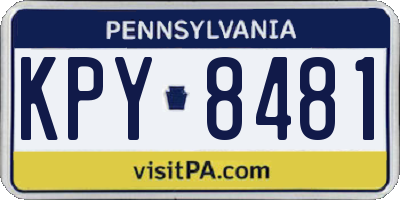 PA license plate KPY8481