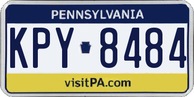 PA license plate KPY8484