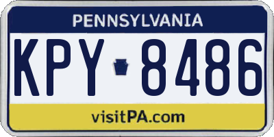 PA license plate KPY8486