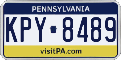 PA license plate KPY8489