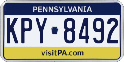 PA license plate KPY8492