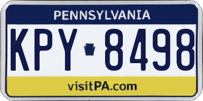 PA license plate KPY8498