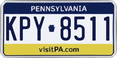 PA license plate KPY8511