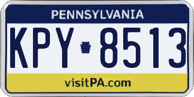 PA license plate KPY8513