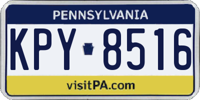 PA license plate KPY8516