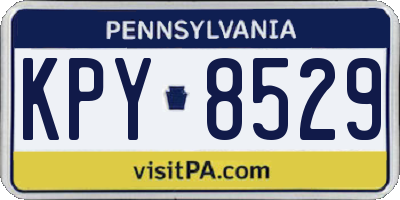PA license plate KPY8529