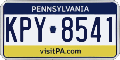 PA license plate KPY8541