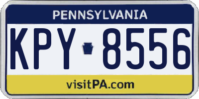 PA license plate KPY8556