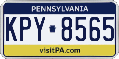 PA license plate KPY8565