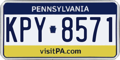 PA license plate KPY8571