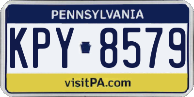 PA license plate KPY8579