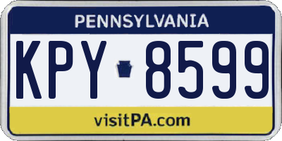 PA license plate KPY8599