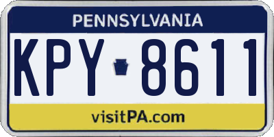 PA license plate KPY8611