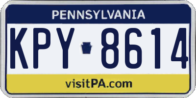 PA license plate KPY8614