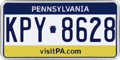PA license plate KPY8628