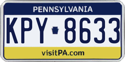 PA license plate KPY8633