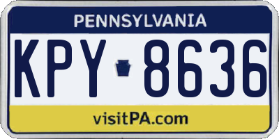 PA license plate KPY8636