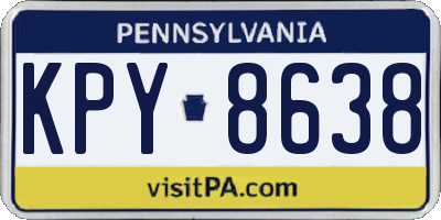 PA license plate KPY8638
