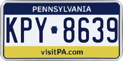 PA license plate KPY8639
