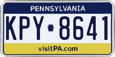 PA license plate KPY8641