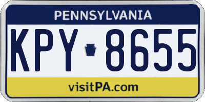PA license plate KPY8655