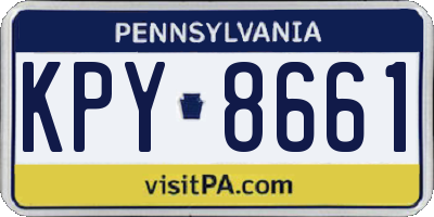 PA license plate KPY8661