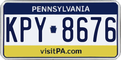 PA license plate KPY8676