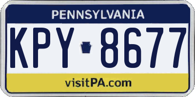 PA license plate KPY8677