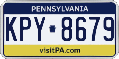 PA license plate KPY8679