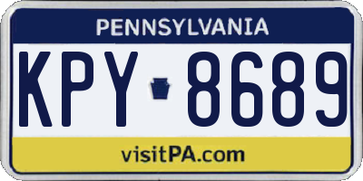 PA license plate KPY8689