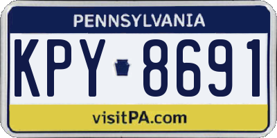PA license plate KPY8691