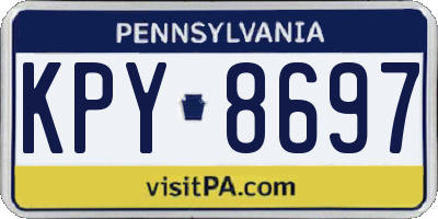 PA license plate KPY8697