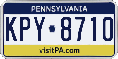 PA license plate KPY8710