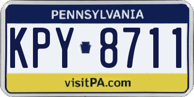 PA license plate KPY8711