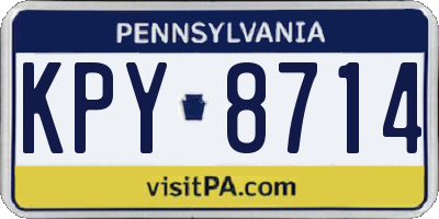 PA license plate KPY8714