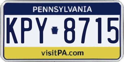 PA license plate KPY8715