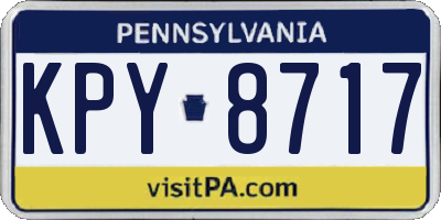 PA license plate KPY8717