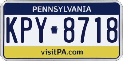 PA license plate KPY8718