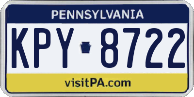 PA license plate KPY8722