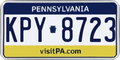 PA license plate KPY8723