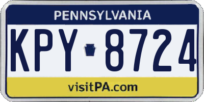 PA license plate KPY8724